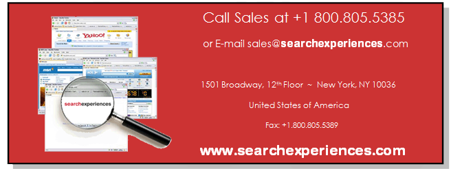 Search Experiences Sales